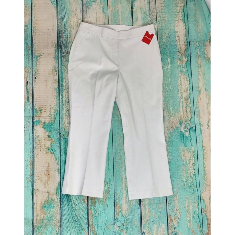 SPANX Pants Classic White L Petite On-The Go Kick Flare Pants Pullover - Picture 6 of 12
